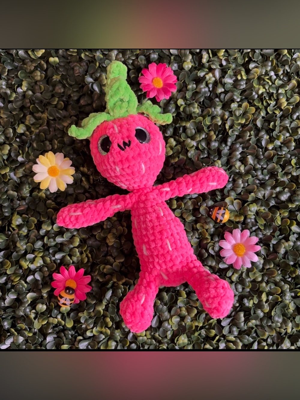 Strawberry 🍓 crochet doll plush handmade